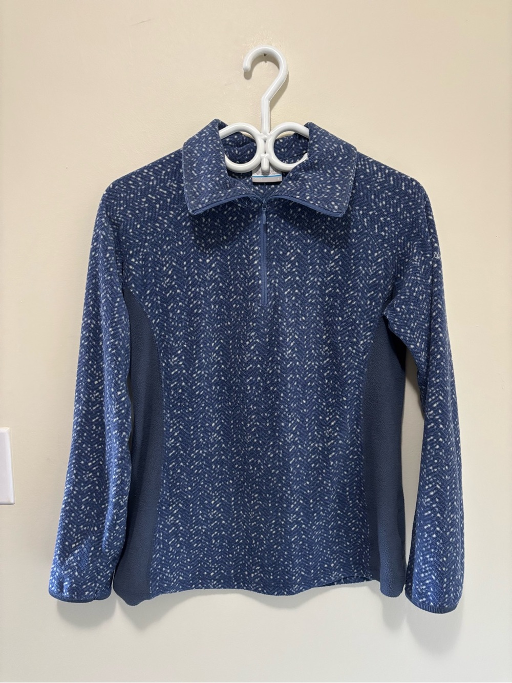 Columbia Blue Printed Half-Zip Fleece Pullover